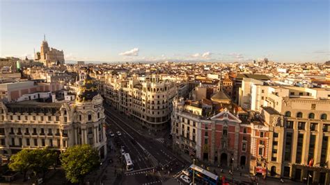MADRID   27 OCT: Timelpase View Of Madrid City In The ...