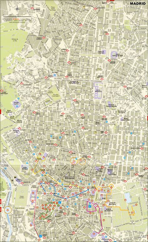 Madrid City Center Map   Madrid Spain • mappery