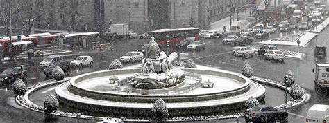 Madrid despierta nevado