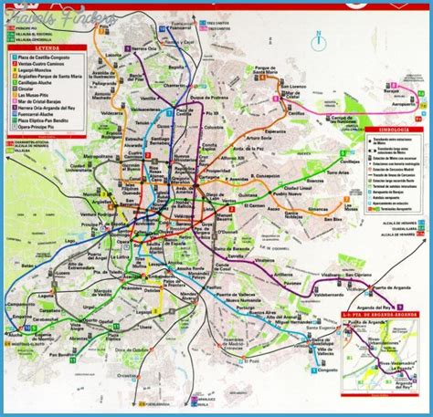 Madrid Subway Map   TravelsFinders.Com
