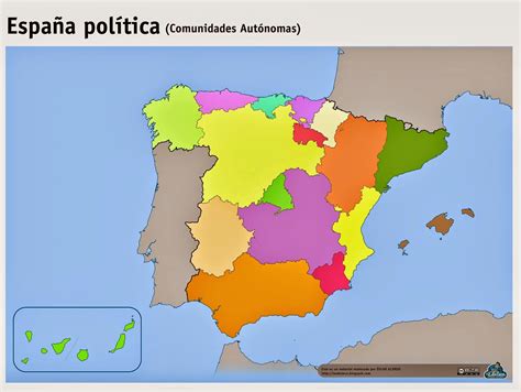 Maestra de Primaria: Mapas mudos de España
