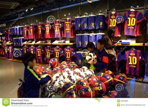 Magasin Officiel De FC Barcelona Photo éditorial   Image ...