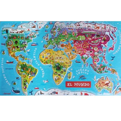 Magnetic world map puzzle | Minimoi | Minimoi