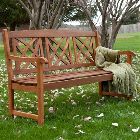 Magnolia 5 ft. Wood Garden Bench   Contemporary   Outdoor ...