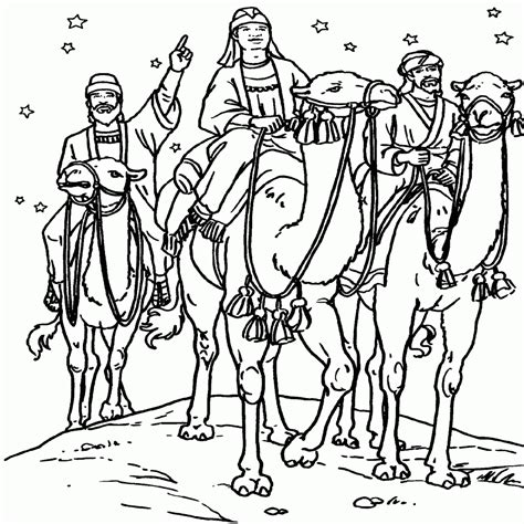 Magos En Camello – Dibujosparacolorear