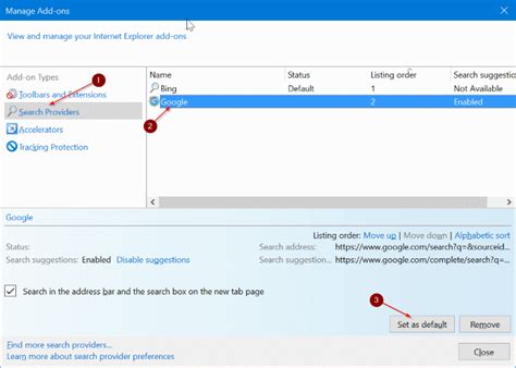 Make Google As Default Search Engine In Internet Explorer ...