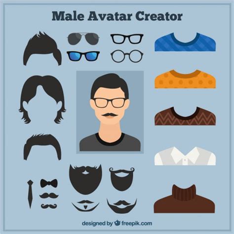 Male avatar creator Vector | Free Download