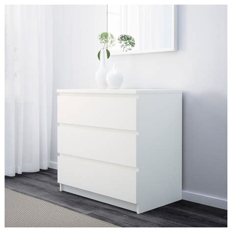 MALM Chest of 3 drawers White 80x78 cm IKEA