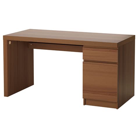 MALM Desk Brown stained ash veneer 140x65 cm   IKEA