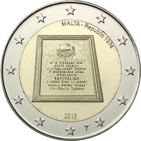 Malta 2 euro 2015   Proclamation of the Republic of Malta ...