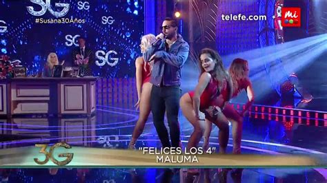 Maluma cantó  Felices los cuatro    Susana Giménez   YouTube