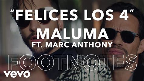 Maluma   Felices Los 4  Salsa Version ” Footnotes [English ...
