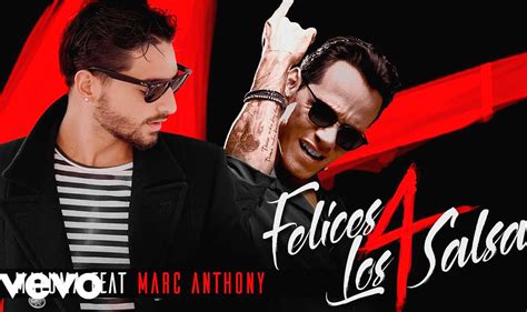 Maluma y Marc Anthony versión salsa de Felices los 4 ...