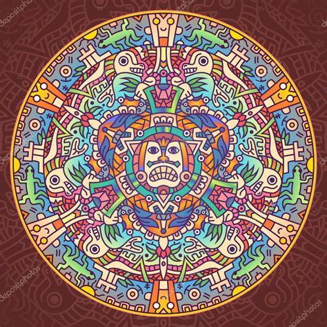 Mandala de la civilización Azteca — Archivo Imágenes ...