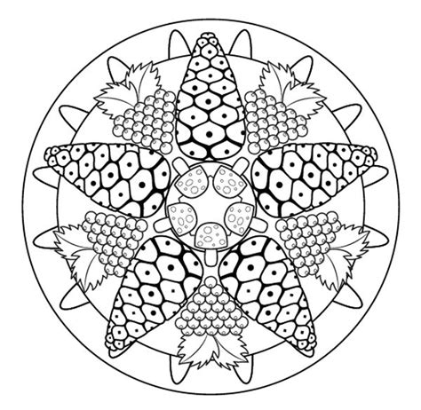 Mandala de otoño: dibujo para colorear e imprimir