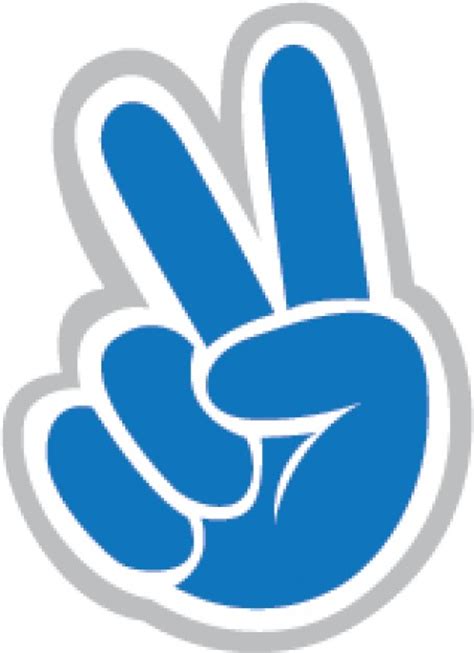 Mano azul con signo de la paz | Descargar Vectores gratis