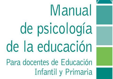 Manual de psicología de la educación. En pdf. | educación ...