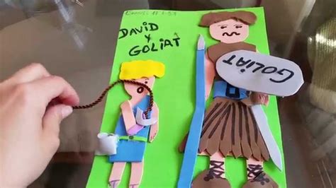 Manualidades Biblicas David y Goliat   YouTube