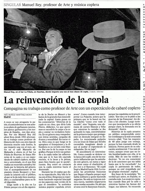 Manuel Rey y su copla: Prensa
