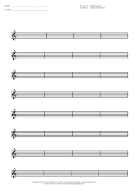Manuscript  Treble Clef 8 Lines With Bar Lines  | My Song File