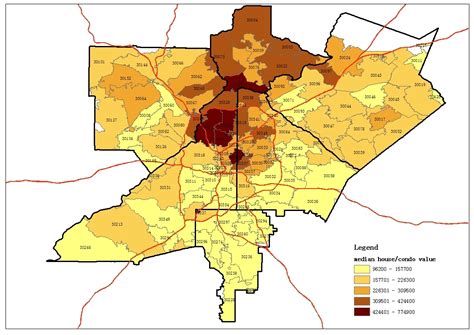 Map based Atlanta zip code study