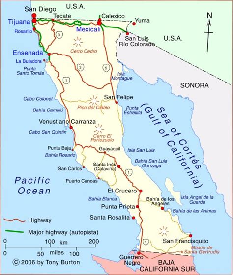 Map California Baja