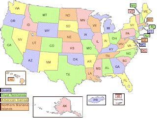 Map of 52 States in USA   Free Printable Maps