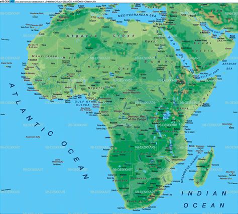 Map of Africa  General Map / Region of the World  | Welt ...
