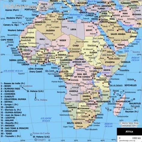 Map of africa   HolidayMapQ.com