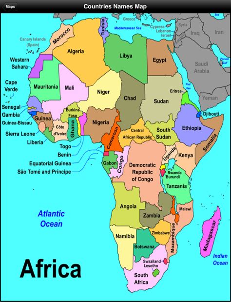 Map Of Africa With Country Names | My blog