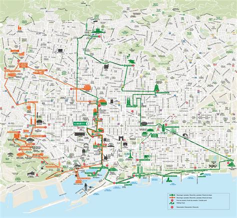 Map of Barcelona tourist attractions, sightseeing ...