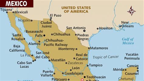 Map Of California And Mexico | Mexico Map