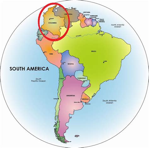 Map Of Columbia South America | My blog