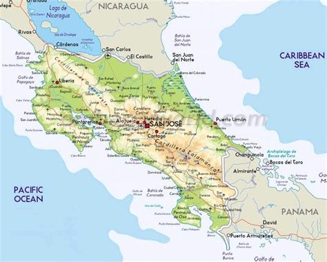 Map of Costa Rica   Every map you need to plan your trip ...