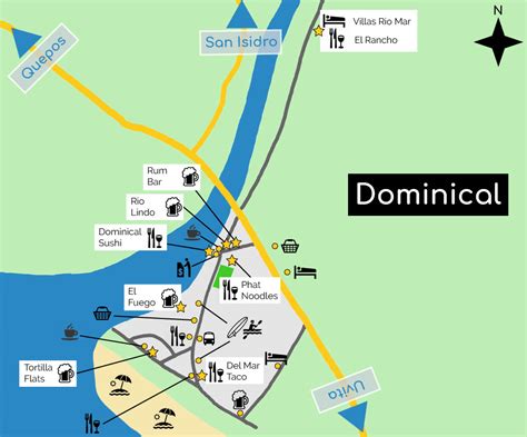 Map of Dominical, Costa Rica | Dominical Travel Blog