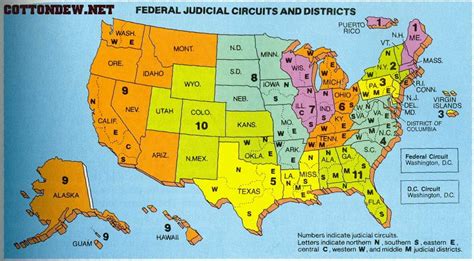 Map of Federal Courts – A New Century of Forest Planning