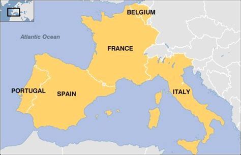 Map of france italy and spain » Travel
