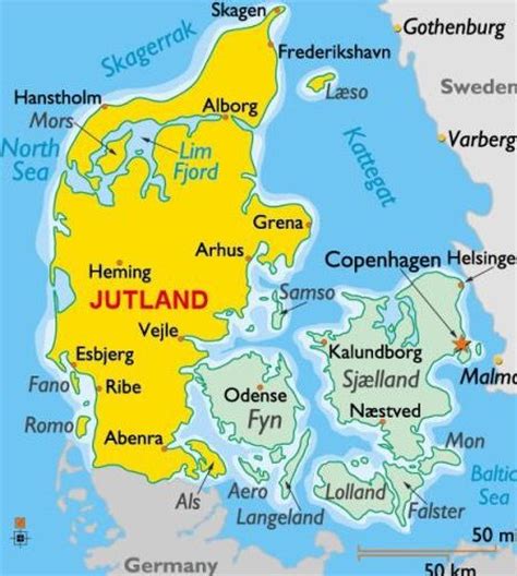 Map of Jutland, Denmark. | MAPS | Pinterest | An, The o ...
