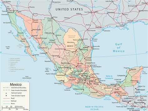 Map of Mexico   Baja California, Cancun, Cabo San Lucas