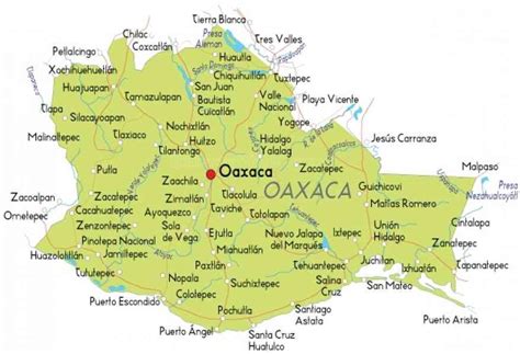 Map Of Mexico Oaxaca HolidayMapQ.com