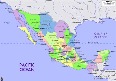 Map Of Mexico States And Capitals • Mapsof.net