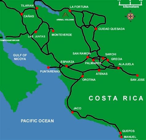 Map of Monteverde, Costa Rica | Monteverde Tours