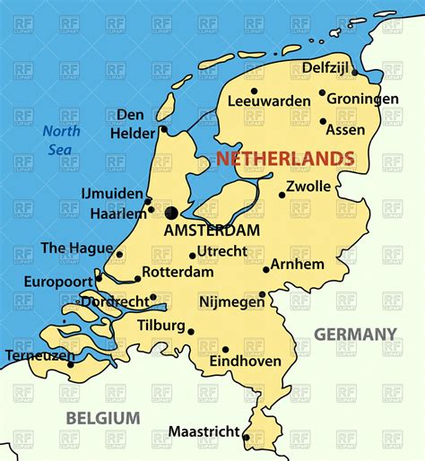 Map of Netherlands Vector Image of Objects © pavalena ...