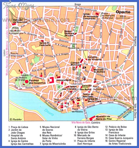 Map of Porto Portugal   ToursMaps.com