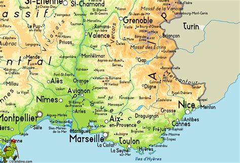 MAP OF PROVENCE FRANCE   Recana Masana