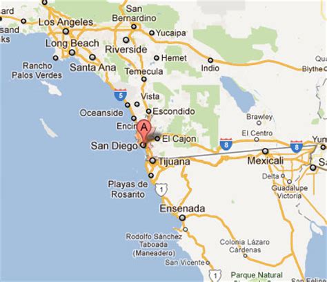 Map Of San Diego And Mexico Border | Mexico Map