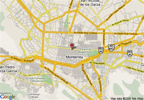 Map of Santa Rosa Suites Hotel, Monterrey