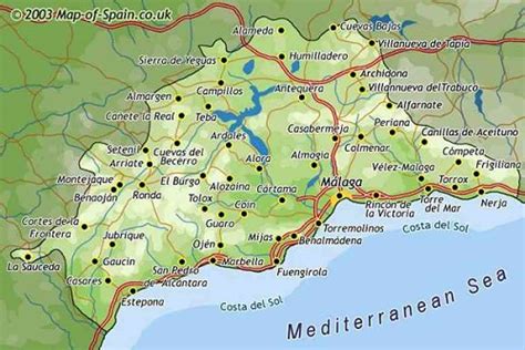 Map Of South Of Spain | Holiday Map Q | HolidayMapQ.com
