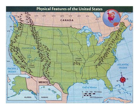 Map Of The United States With Physical Features | Polycms