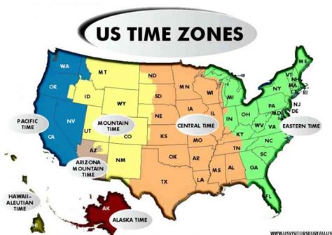 Map Of The Us With Time Zones   HolidayMapQ.com